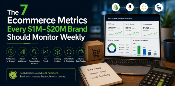 The Ecommerce Metrics Every $1M–$20M Brand Should Monitor Weekly