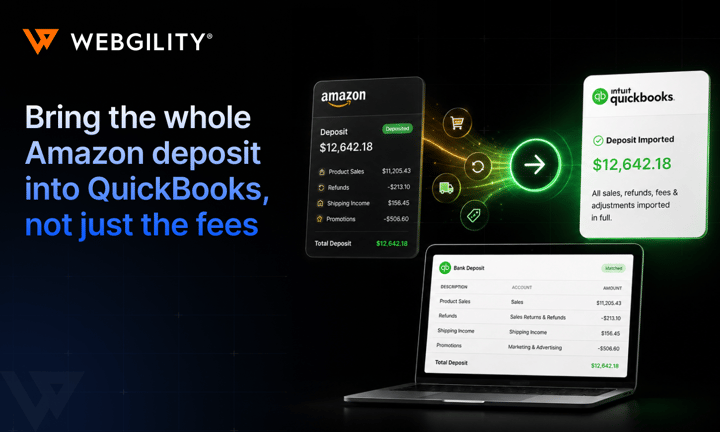 Bring the whole Amazon deposit into QuickBooks, not just the fees