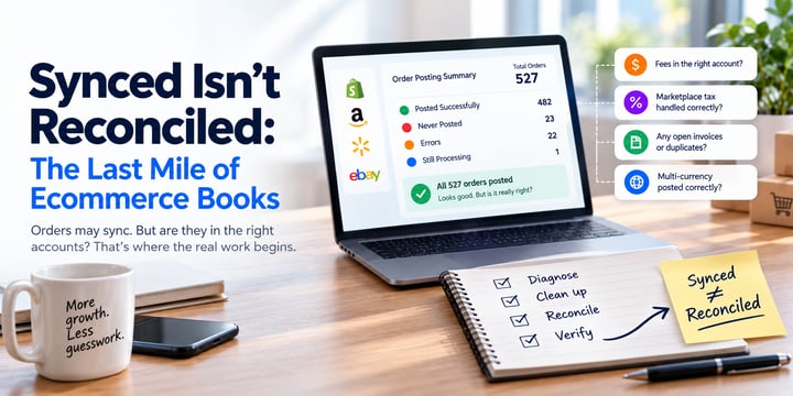 Synced Isn't Reconciled: The Last Mile of Ecommerce Books