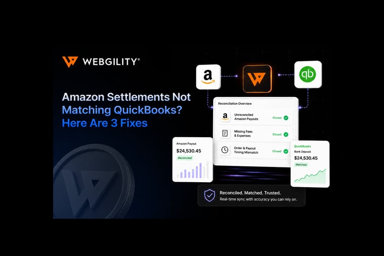 Amazon + QuickBooks: 3 reconciliation gaps Webgility just closed