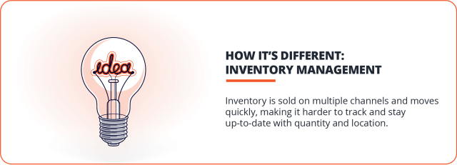 inventory management makes ecommerce accounting different
