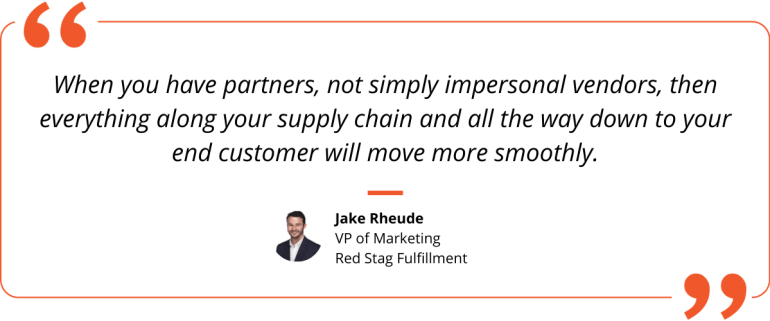 Jake Rheude, VP of Marketing at Red Stag Fulfillment