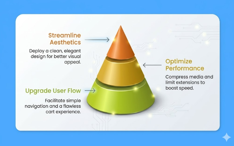  Ecommerce landing page mockup showing a focused product offer with a clear call-to-action button.