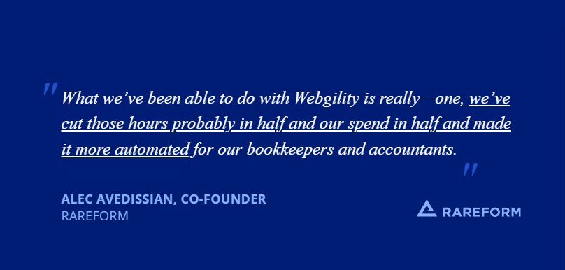 A screenshot from Webgility’s customer stories 