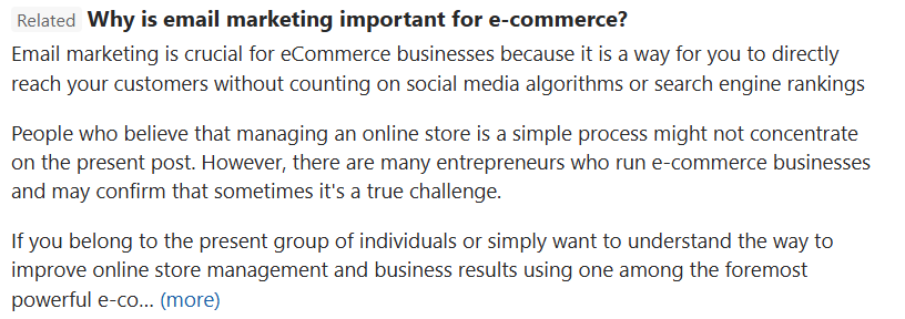 Infographic showing how email marketing stands as a more reliable channel compared to social media algorithms. A range of responses from ecommerce sellers highlights email's importance year-round.