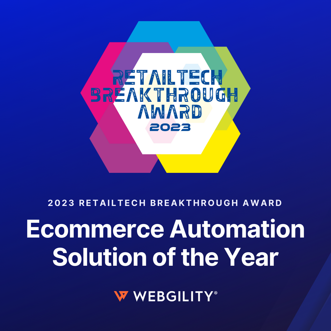 Webgility named the 2023 Ecommerce Automation Solution of the Year by RetailTech Breakthrough.